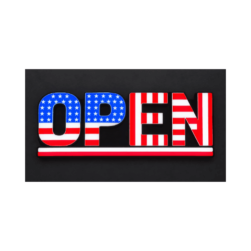 Open Sign Flag